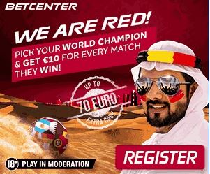 Choose your world champion and get €10 per match