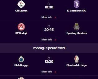 Wed op de Jupiler pro league | Speeldag 23