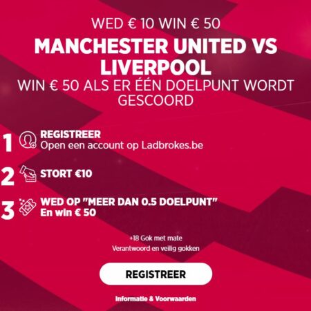 Manchester United versus Liverpool | Win € 50 als iemand scoort!