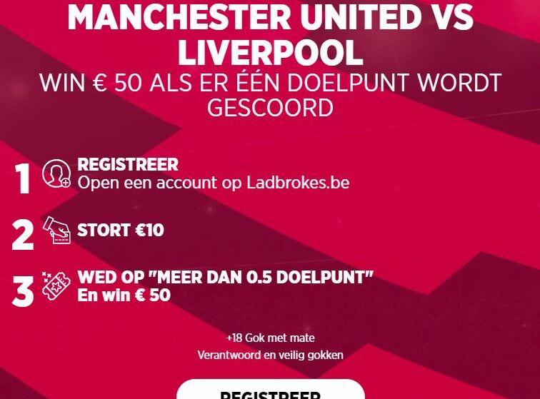 Manchester United versus Liverpool | Win € 50 als iemand scoort!