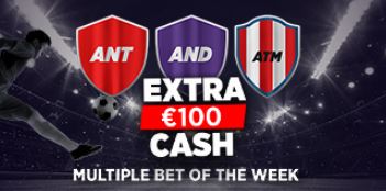 extra €100 cash op multiple bet van de week