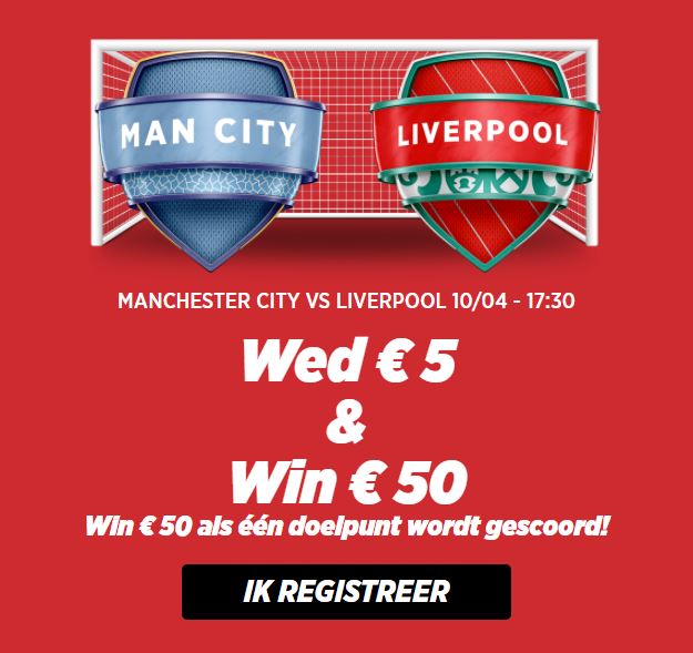 Wed 5 euro en win 50 euro - Bet & Get op Ladbrokes - Registreer hier