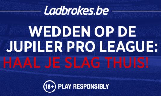 Jupiler Pro League weddenschappen bij Ladbrokes