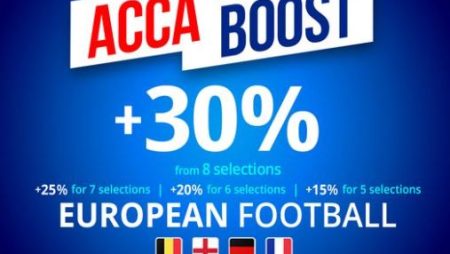 Get up to 30% boost on European football (CL/EL/ECL)