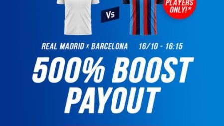 Bet & receive your winnings x5 at El Clásico