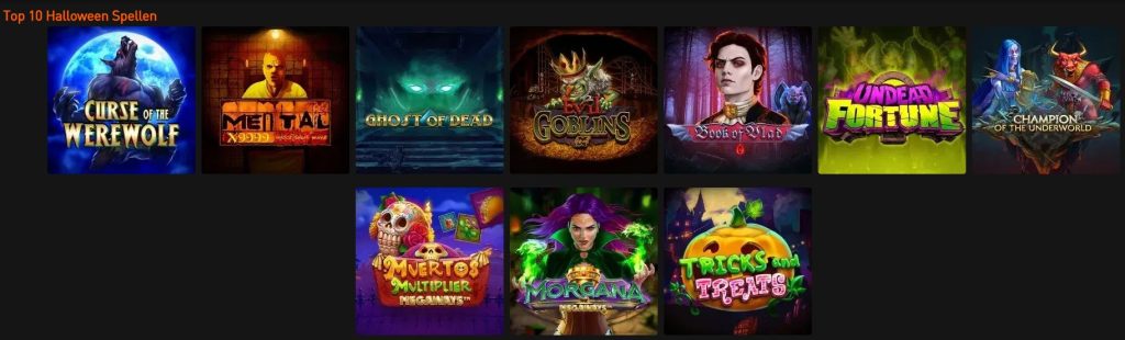 Top10 Halloween casino spellen