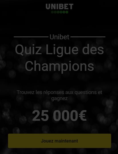 25 000 € à gagner avec le quiz Ligue des Champions