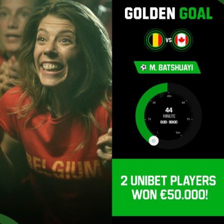 2 x €50.000 gewonnen met de Golden Goal op Unibet