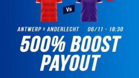 Antwerp FC en RSC Anderlecht 500% boost