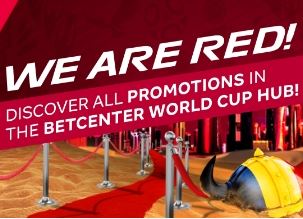 We are red – €30 extra cash on Betcenter for the World Cup