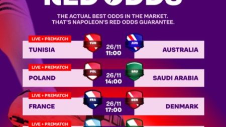 Geniet van de Daily Red Odds bij Napoleon