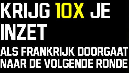 Unibet België – WK Promotie  | Frankrijk betaald x10