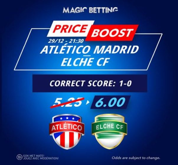 La Liga Price Boost | Atlético Madrid vs Elche CF