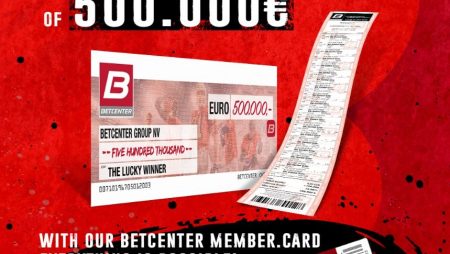 €500.000 voor de 1ste keer ooit bij Betcenter gewonnen