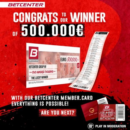 500 000 € gagnés pour la 1ère fois sur Betcenter