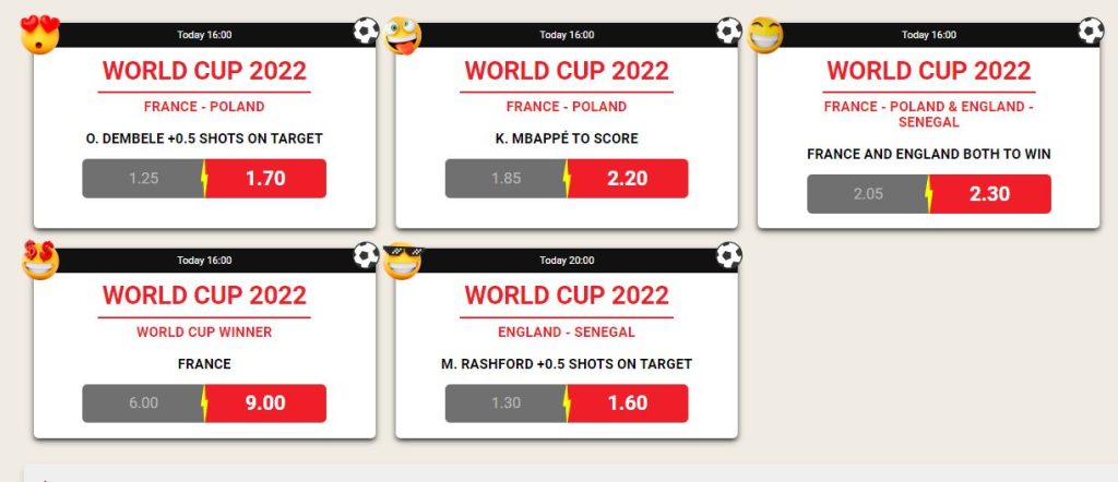 Boosted odds at Ladbrokes.be for the World Cup