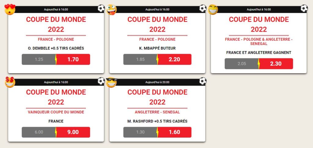 Cotes élévées chez Ladbrokes