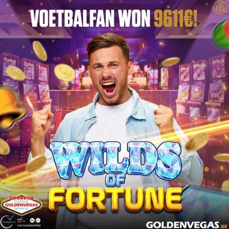 Big win of €9611 on Wilds of Fortune at GoldenVegas