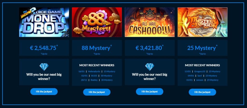 jackpot winners at Blitz casino