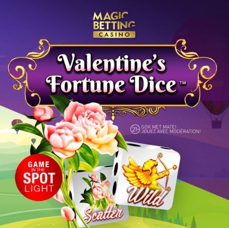 Cupidon tire ses flèches pendant Valentine’s Fortune Dice