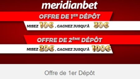 2 offres de dépôt sur Meridianbet pour les nouveaux joueurs