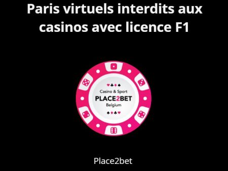 Paris virtuels interdits aux casinos avec licence F1