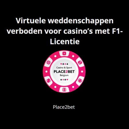 Virtuele weddenschappen verboden voor casino’s met F1-Licentie